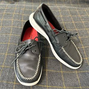 Vintage Men's Size 9 Paul Sperry Sojourn Black Leather Boat Shoe Original